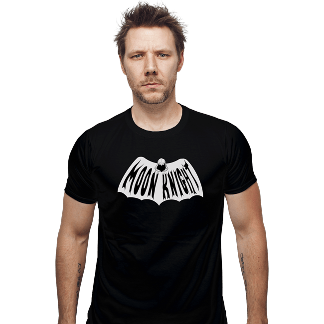 Daily_Deal_Shirts Fitted Shirts, Mens / Small / Black Retro Moon Knight