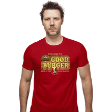 Load image into Gallery viewer, Daily_Deal_Shirts Fitted Shirts, Mens / Small / Red Welcome To Good Burger
