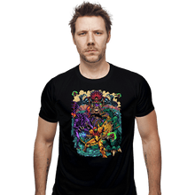 Load image into Gallery viewer, Daily_Deal_Shirts Fitted Shirts, Mens / Small / Black Metroid Tribute
