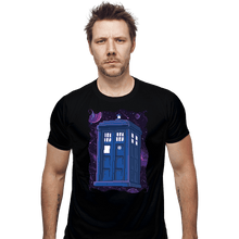 Load image into Gallery viewer, Daily_Deal_Shirts Fitted Shirts, Mens / Small / Black Pixel Tardis

