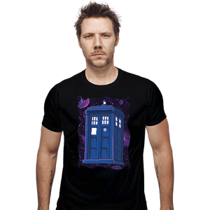 Daily_Deal_Shirts Fitted Shirts, Mens / Small / Black Pixel Tardis