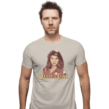 Load image into Gallery viewer, Shirts Fitted Shirts, Mens / Small / Sand Jesse&#39;s Girl
