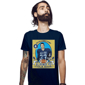 Shirts Fitted Shirts, Mens / Small / Navy Al Bundy Trading Card