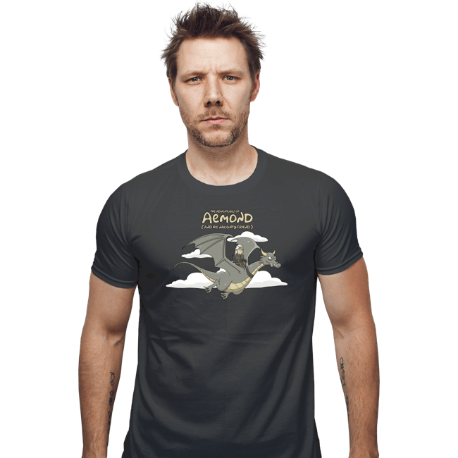 Daily_Deal_Shirts Fitted Shirts, Mens / Small / Charcoal Dragon Dancer