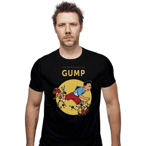 Daily_Deal_Shirts Fitted Shirts, Mens / Small / Black The Adventures Of Gump