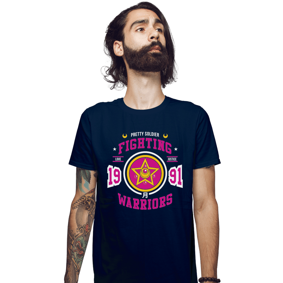 Shirts Fitted Shirts, Mens / Small / Navy Fighting Senshi