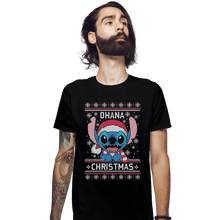 Load image into Gallery viewer, Shirts Fitted Shirts, Mens / Small / Black Ohana Christmas
