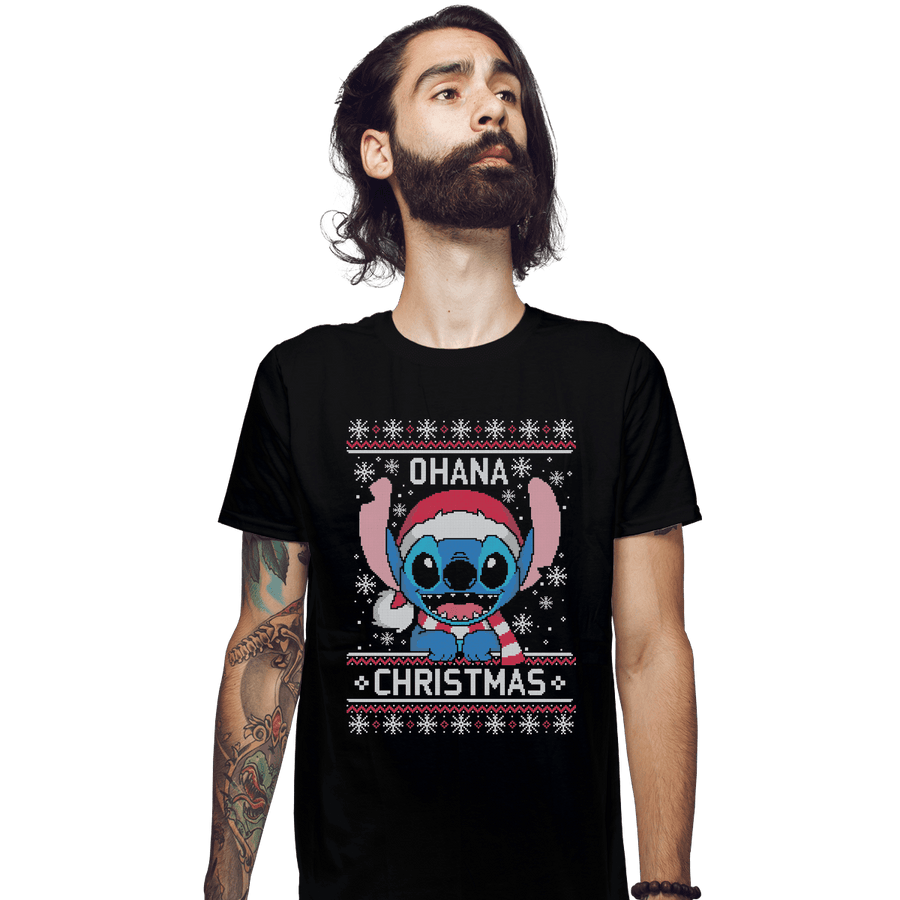 Shirts Fitted Shirts, Mens / Small / Black Ohana Christmas
