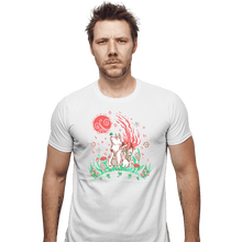 Load image into Gallery viewer, Secret_Shirts Fitted Shirts, Mens / Small / White Wolf Blossoming Breeze
