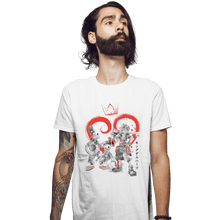 Load image into Gallery viewer, Shirts Fitted Shirts, Mens / Small / White Kingdom Sumi-e
