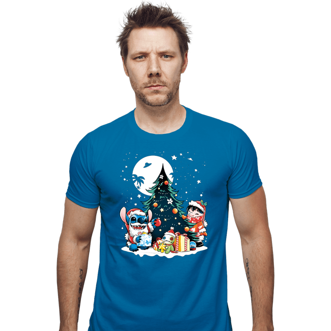 Daily_Deal_Shirts Fitted Shirts, Mens / Small / Sapphire Christmas Ohana