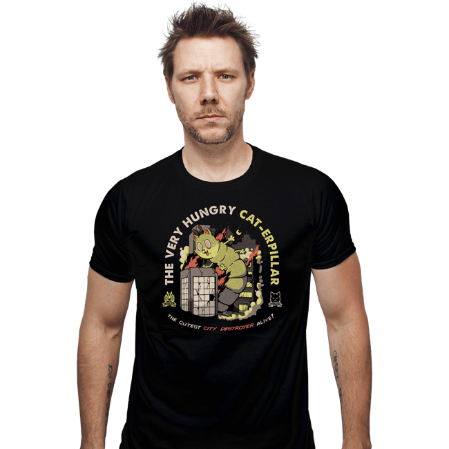 Secret_Shirts Fitted Shirts, Mens / Small / Black A Very Hungry Cat-Erpillar