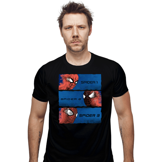 Daily_Deal_Shirts Fitted Shirts, Mens / Small / Black Spiders