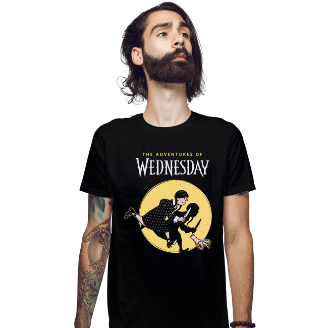 Daily_Deal_Shirts Fitted Shirts, Mens / Small / Black The Adventures Of Wednesday