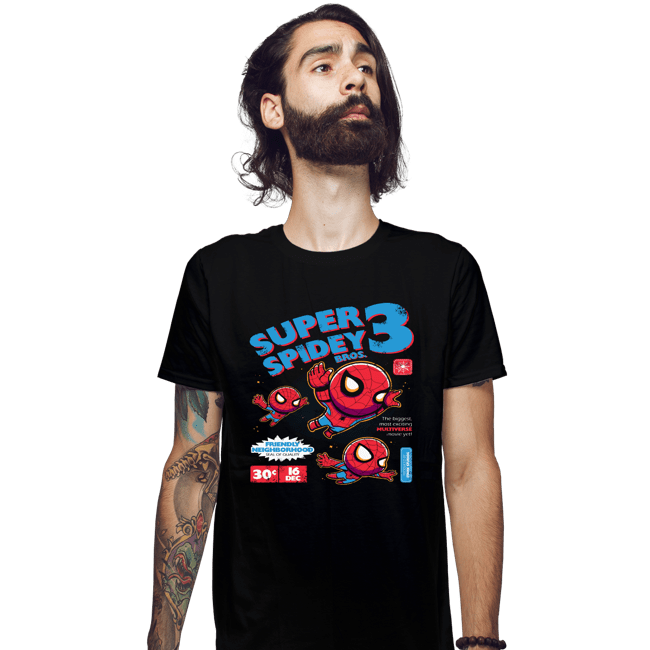 Secret_Shirts Fitted Shirts, Mens / Small / Black Super Spider Bros