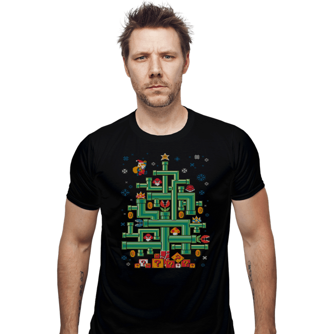 Secret_Shirts Fitted Shirts, Mens / Small / Black It's A Tree, Mario!