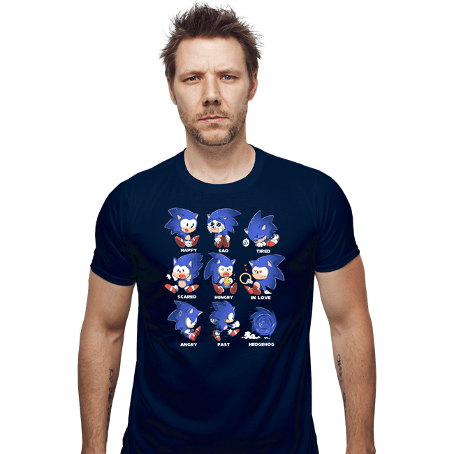 Secret_Shirts Fitted Shirts, Mens / Small / Navy Hedgehog!