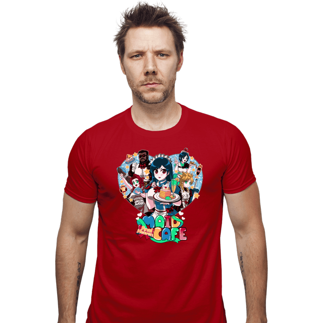 Shirts Fitted Shirts, Mens / Small / Red Final Heaven Maid Cafe