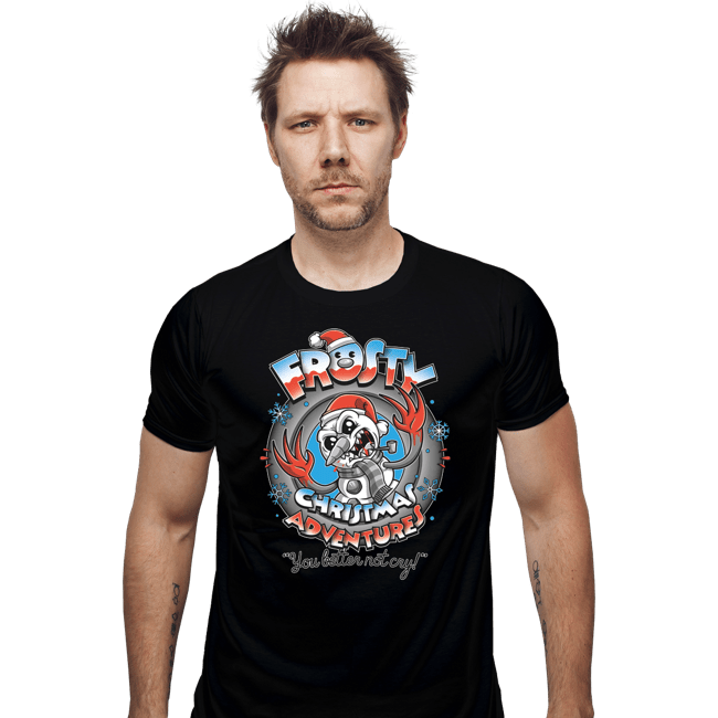 Daily_Deal_Shirts Fitted Shirts, Mens / Small / Black Frosty Christmas Adventures