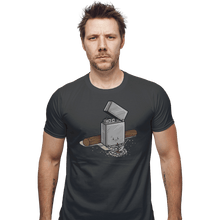Load image into Gallery viewer, Shirts Fitted Shirts, Mens / Small / Charcoal Out Of Fuel
