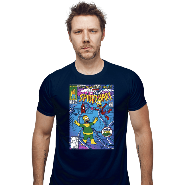 Daily_Deal_Shirts Fitted Shirts, Mens / Small / Navy Spider-Bart VS D'ohc Ock