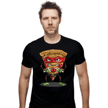 Load image into Gallery viewer, Shirts Fitted Shirts, Mens / Small / Black Ninja Pizza
