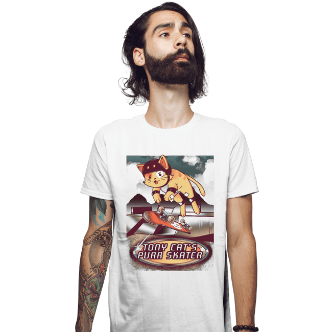 Secret_Shirts Fitted Shirts, Mens / Small / White Purr Skater