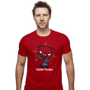 Shirts Fitted Shirts, Mens / Small / Red Hello Porker