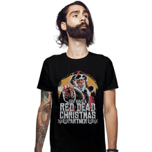 Load image into Gallery viewer, Shirts Fitted Shirts, Mens / Small / Black Red Dead Christmas
