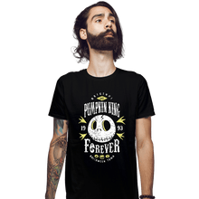 Load image into Gallery viewer, Shirts Fitted Shirts, Mens / Small / Black Pumpkin King Forever
