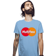 Load image into Gallery viewer, Daily_Deal_Shirts Fitted Shirts, Mens / Small / Powder Blue Multipass Card
