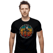 Load image into Gallery viewer, Shirts Fitted Shirts, Mens / Small / Black Retro AT-ST Sun
