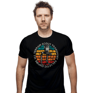 Shirts Fitted Shirts, Mens / Small / Black Retro AT-ST Sun