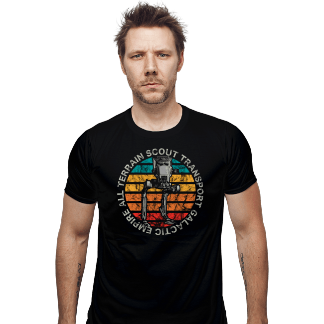 Shirts Fitted Shirts, Mens / Small / Black Retro AT-ST Sun