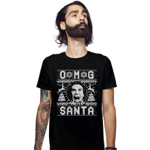 Load image into Gallery viewer, Shirts Fitted Shirts, Mens / Small / Black OMG Santa
