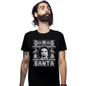 Shirts Fitted Shirts, Mens / Small / Black OMG Santa