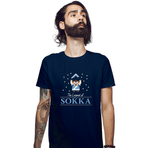 Shirts Fitted Shirts, Mens / Small / Navy The Legend Of Sokka