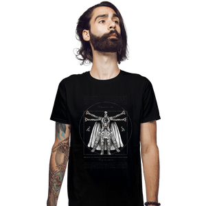 Daily_Deal_Shirts Fitted Shirts, Mens / Small / Black Vitruvian Moon Knight