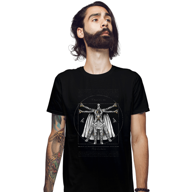 Daily_Deal_Shirts Fitted Shirts, Mens / Small / Black Vitruvian Moon Knight