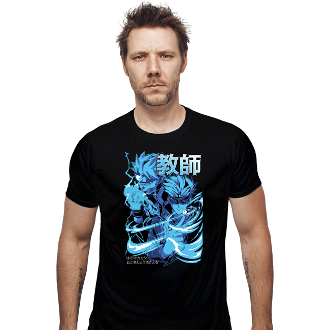 Daily_Deal_Shirts Fitted Shirts, Mens / Small / Black Kakashi and Gojo