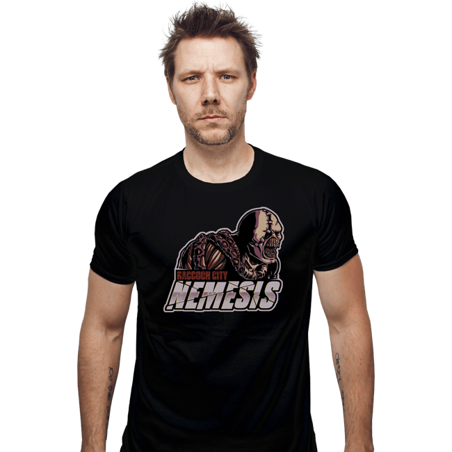 Daily_Deal_Shirts Fitted Shirts, Mens / Small / Black Raccoon City Nemesis