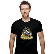 Load image into Gallery viewer, Shirts Fitted Shirts, Mens / Small / Black Gold Throne
