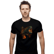 Load image into Gallery viewer, Daily_Deal_Shirts Fitted Shirts, Mens / Small / Black Prehistoric Kaiju
