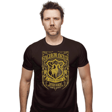 Load image into Gallery viewer, Shirts Fitted Shirts, Mens / Small / Dark Chocolate Golden Deer Officers Academy
