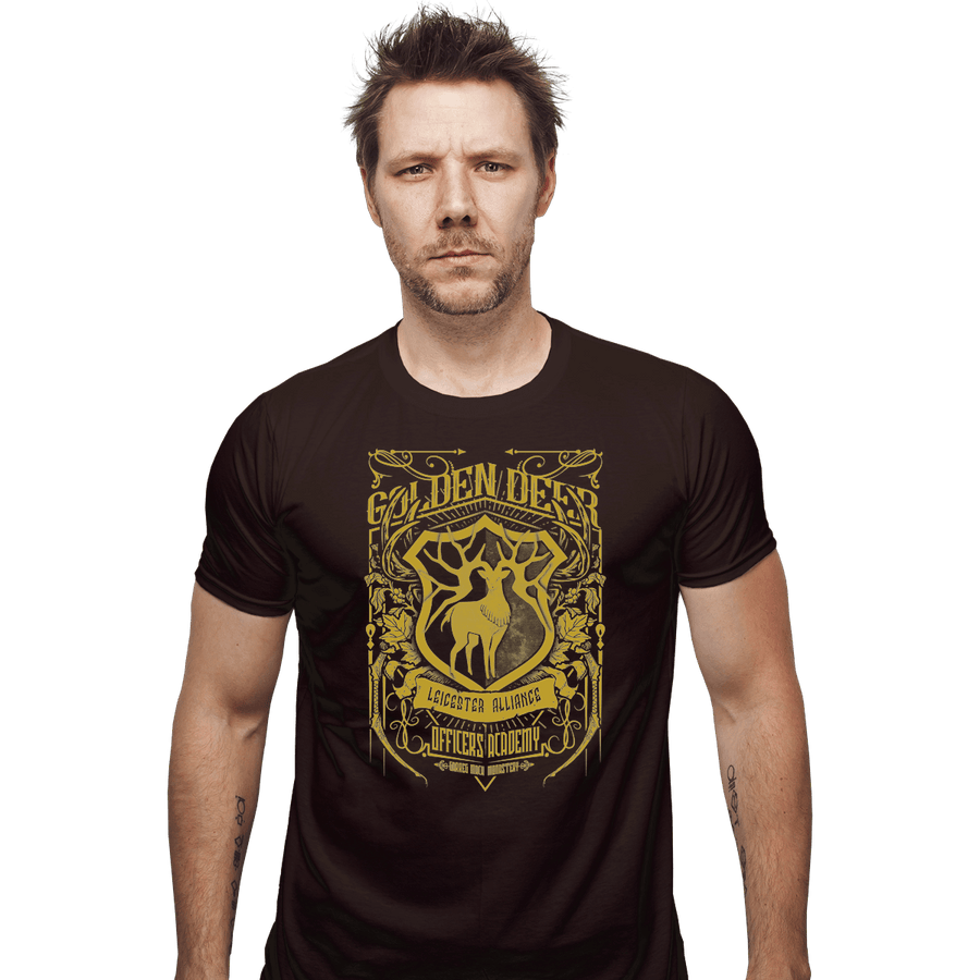 Shirts Fitted Shirts, Mens / Small / Dark Chocolate Golden Deer Officers Academy