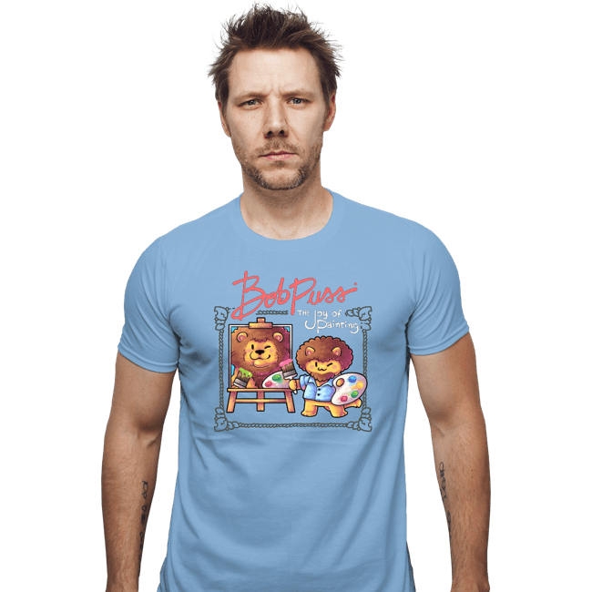 Secret_Shirts Fitted Shirts, Mens / Small / Powder Blue Kitty Painter!