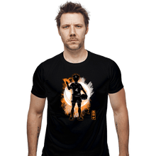 Load image into Gallery viewer, Shirts Fitted Shirts, Mens / Small / Black Cosmic Yu Nishinoya
