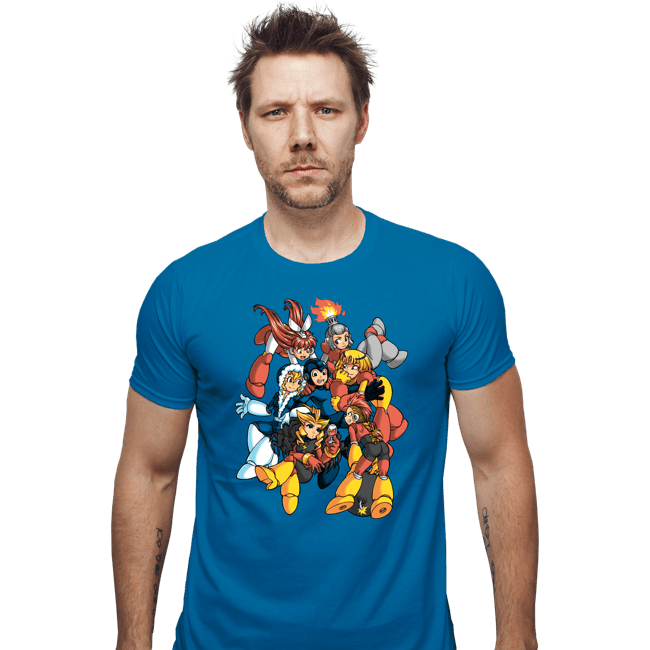 Daily_Deal_Shirts Fitted Shirts, Mens / Small / Sapphire Robot Masters