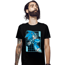 Load image into Gallery viewer, Daily_Deal_Shirts Fitted Shirts, Mens / Small / Black Mega Sonic
