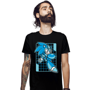 Daily_Deal_Shirts Fitted Shirts, Mens / Small / Black Mega Sonic